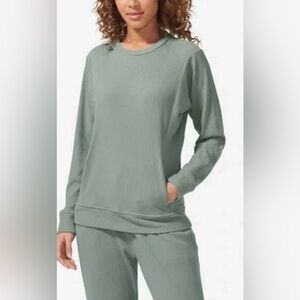 Tommy John Women’s Brushed Ribbed Jogger Lounge Set - Sage Green - Small - NWT